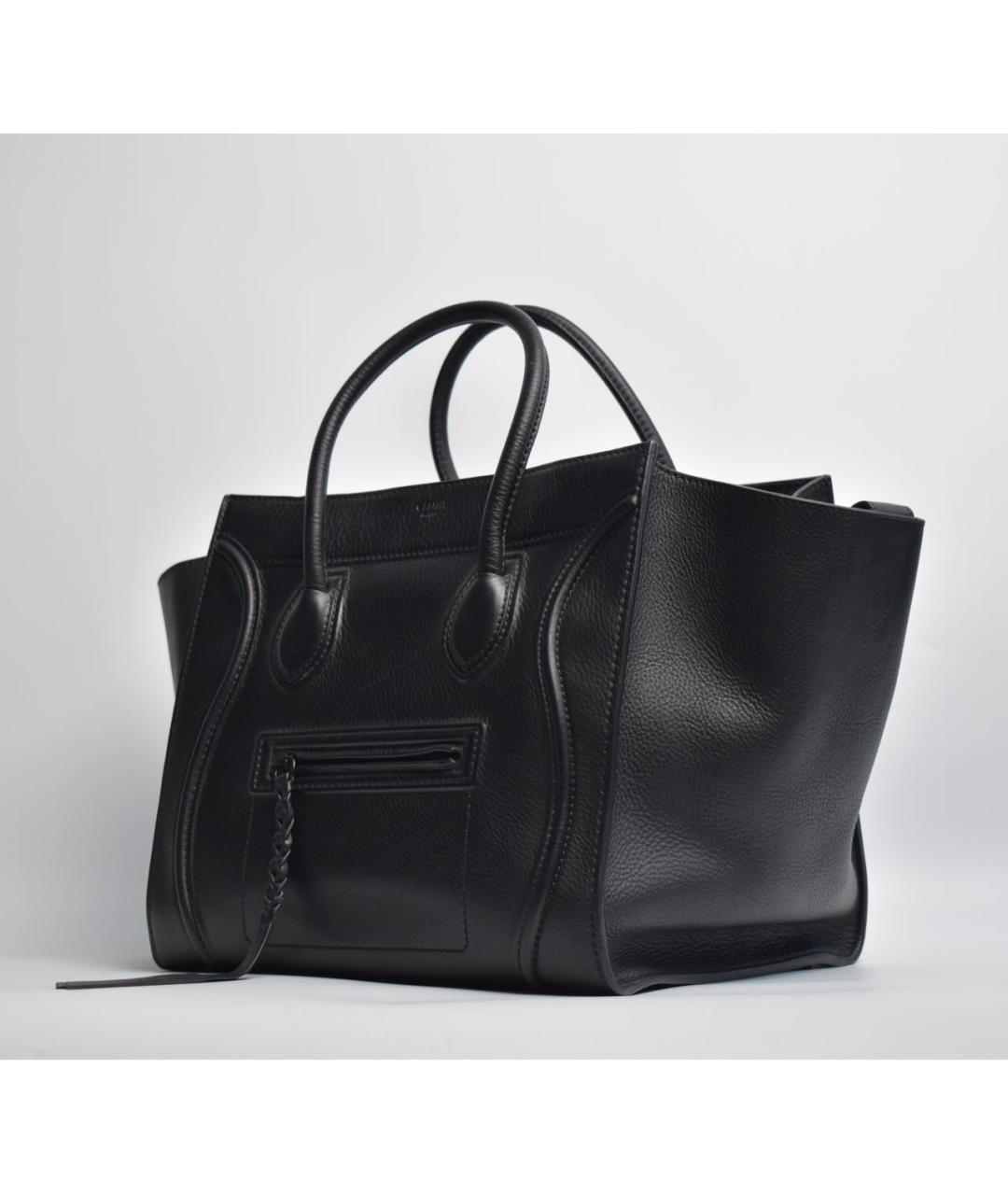 CELINE Черная кожаная сумка через плечо, фото 2