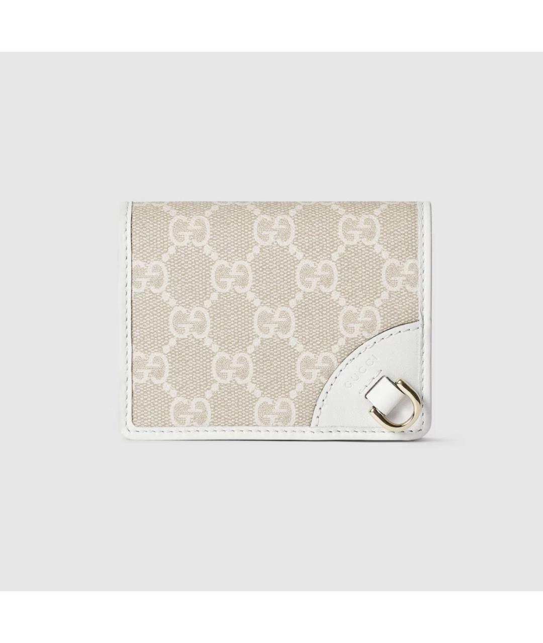 GUCCI Белый кожаный кошелек, фото 7