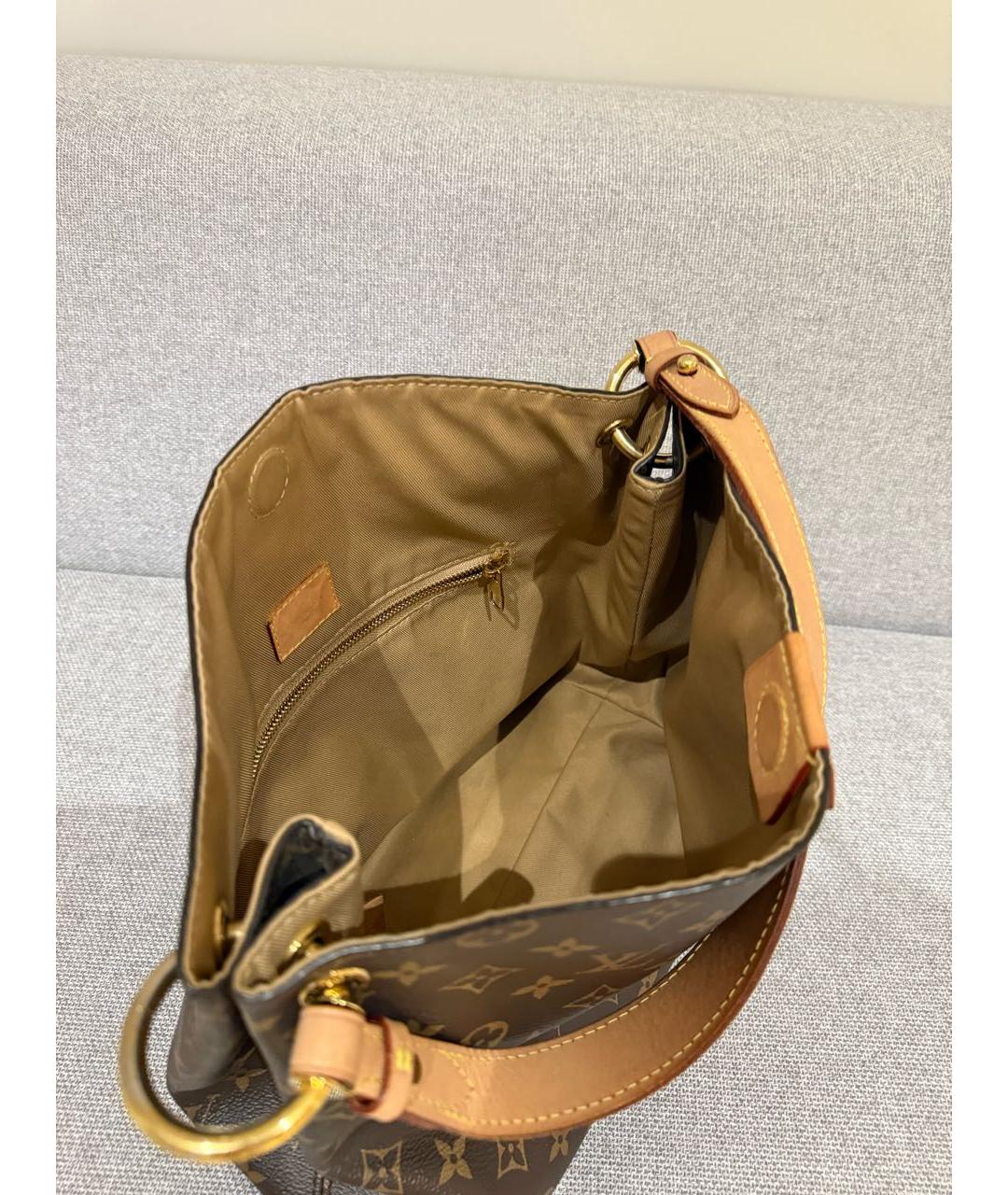 LOUIS VUITTON Коричневая сумка с короткими ручками, фото 4