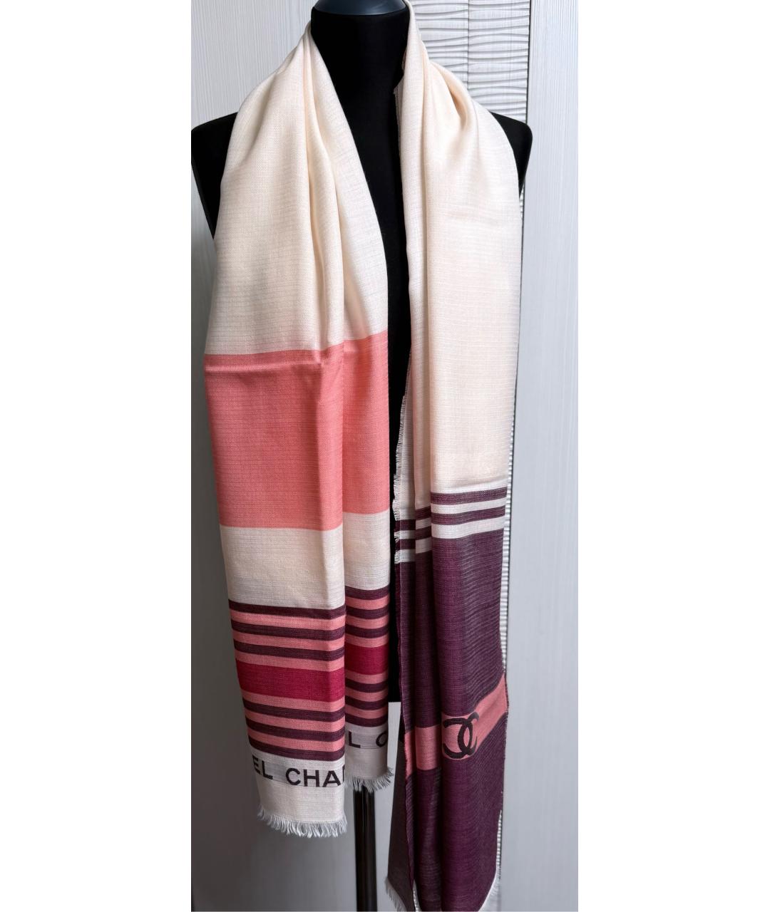 CHANEL Мульти кашемировый шарф, фото 7