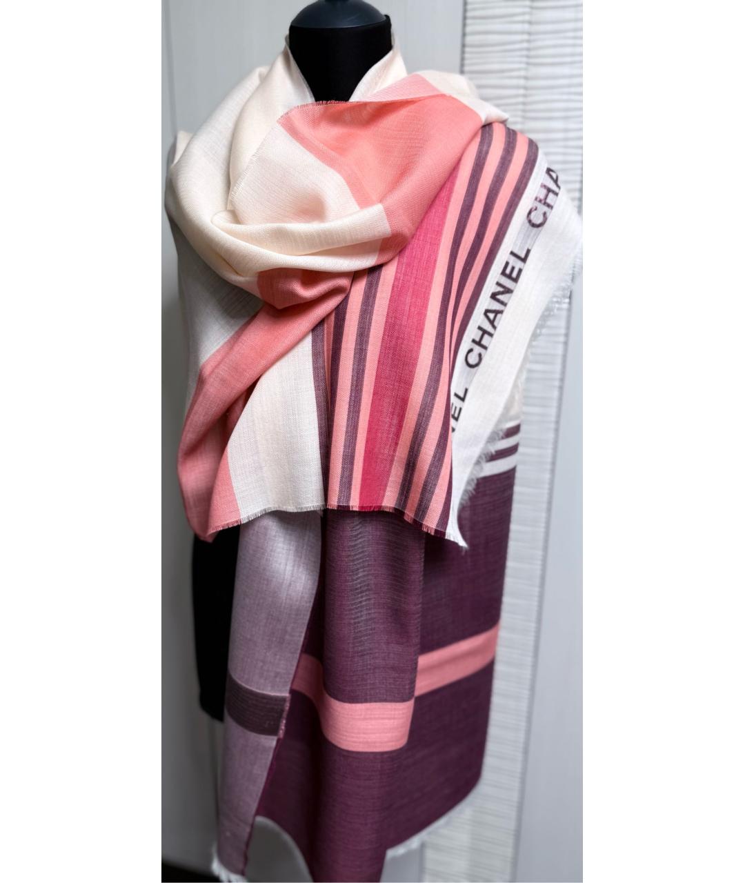CHANEL Мульти кашемировый шарф, фото 2