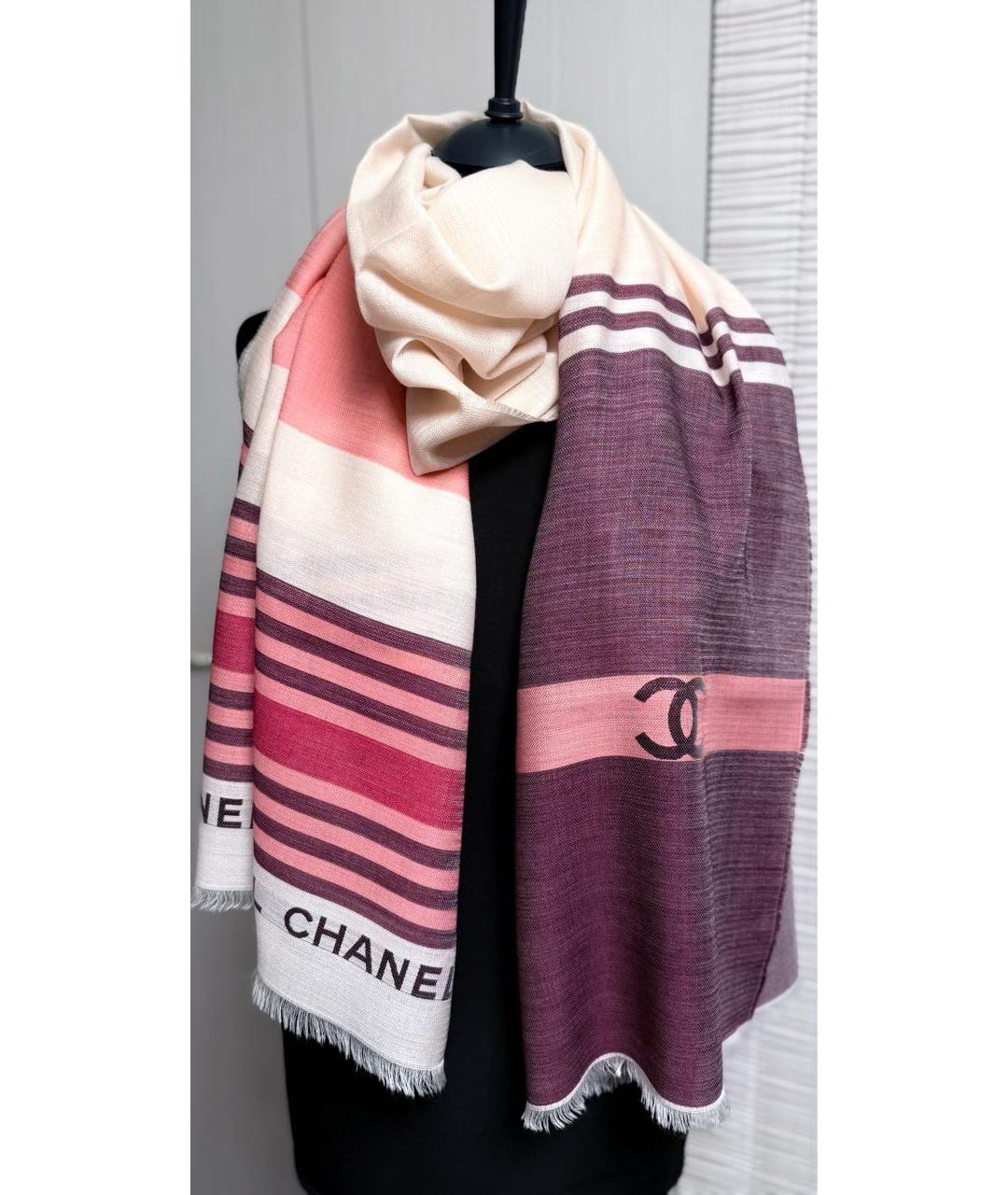 CHANEL Мульти кашемировый шарф, фото 8