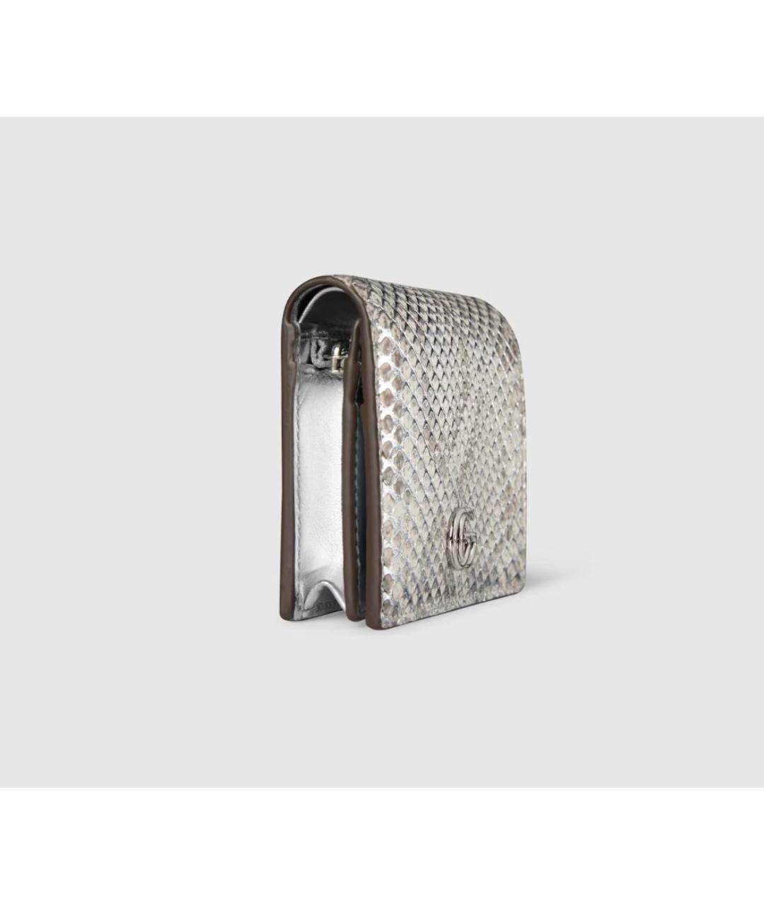 GUCCI Серебрянный кожаный кошелек, фото 3