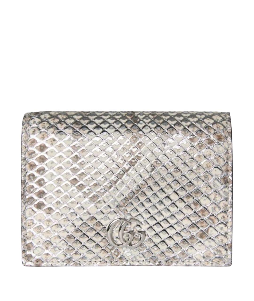 GUCCI Серебрянный кожаный кошелек, фото 1