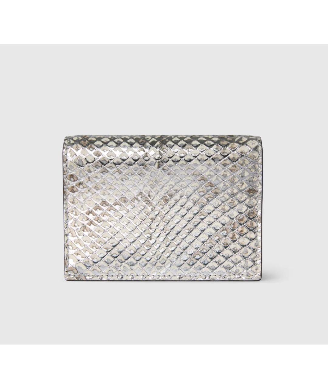 GUCCI Серебрянный кожаный кошелек, фото 5