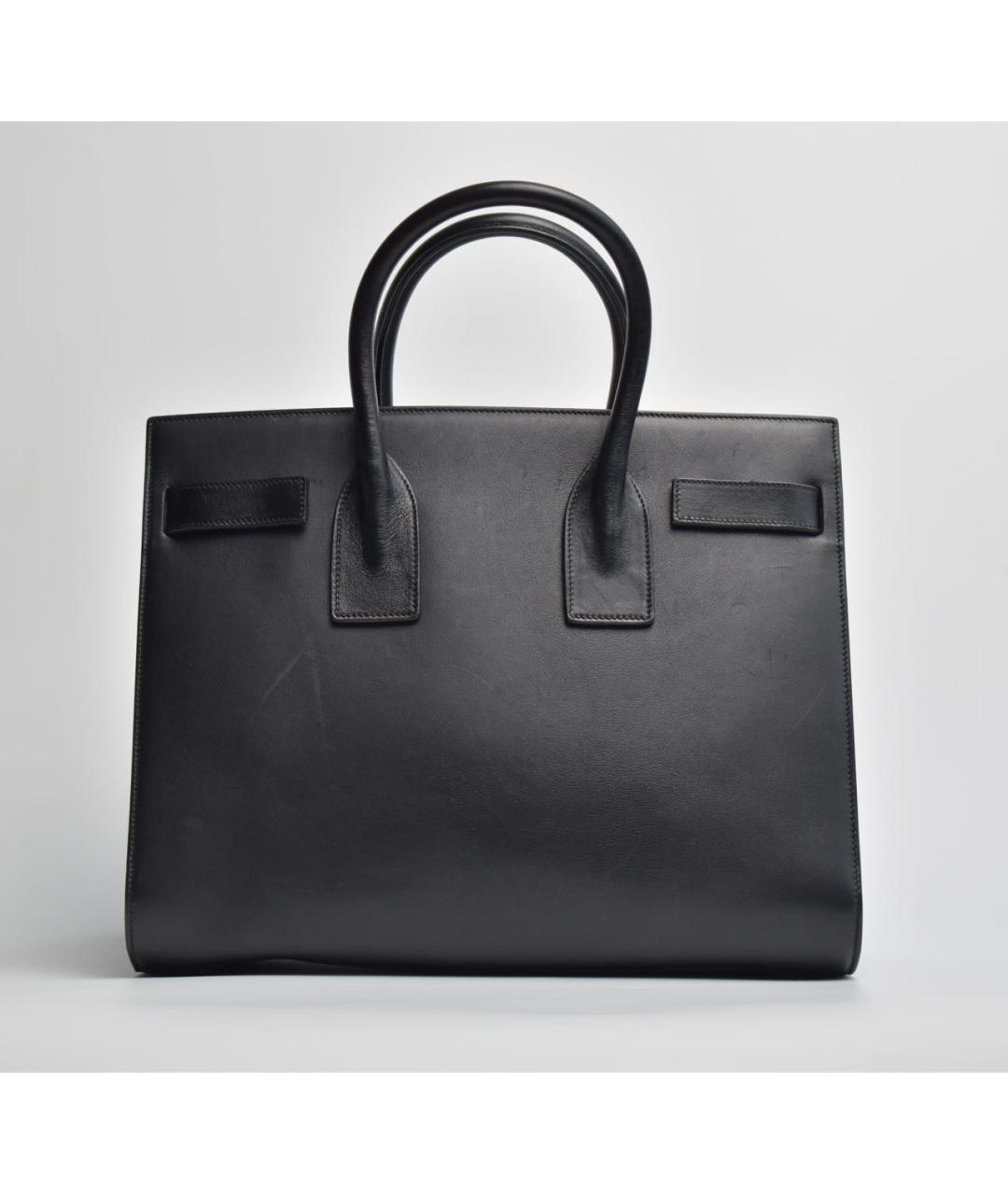 SAINT LAURENT Черная кожаная сумка через плечо, фото 3