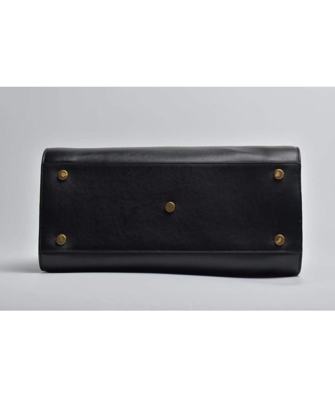 SAINT LAURENT Черная кожаная сумка через плечо, фото 5