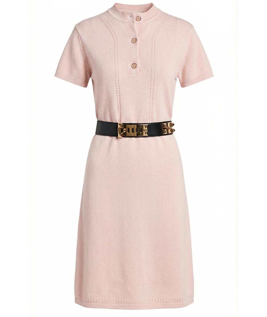 HERMES Розовая кашемировая юбка мини, фото 1