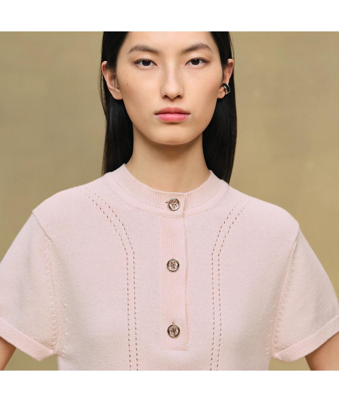 HERMES Розовая кашемировая юбка мини, фото 4