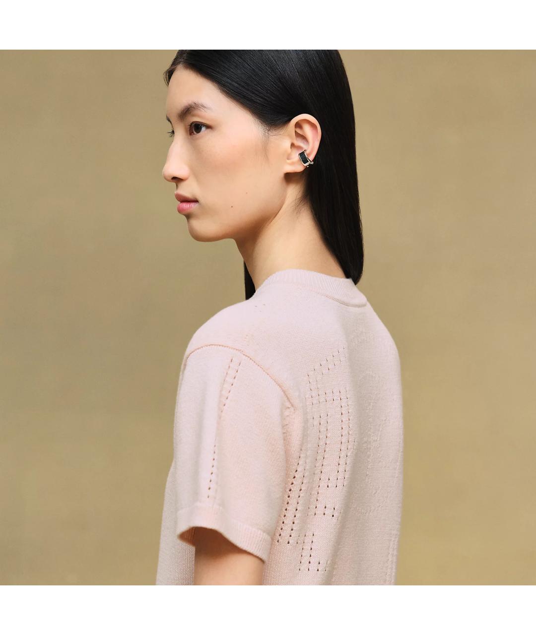 HERMES Розовая кашемировая юбка мини, фото 5