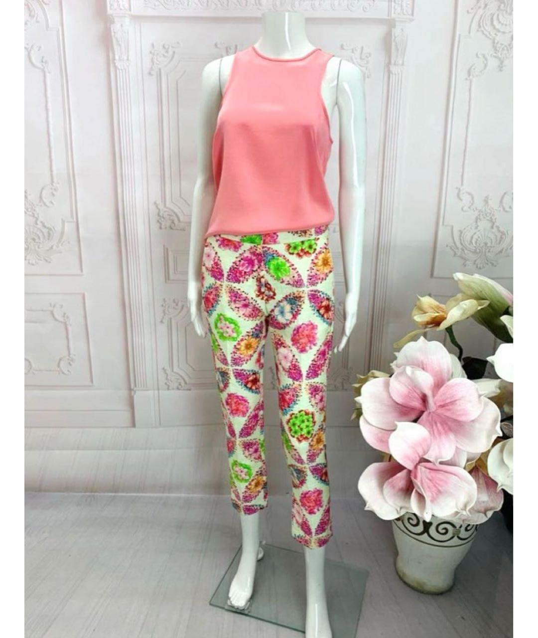 MSGM Мульти хлопковые прямые брюки, фото 5