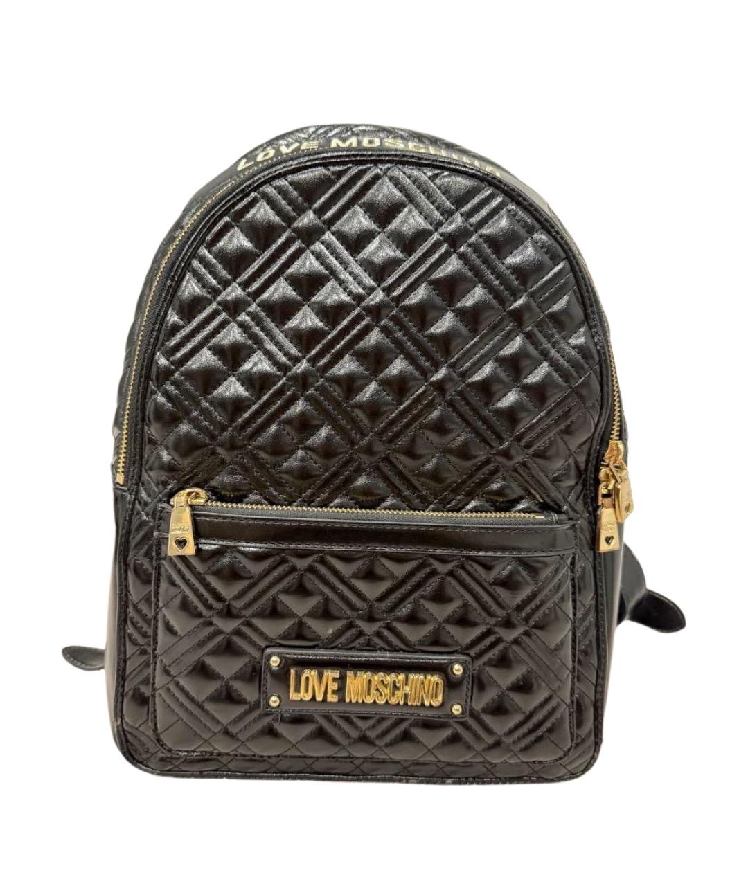 LOVE MOSCHINO Черный рюкзак из искусственной кожи, фото 1