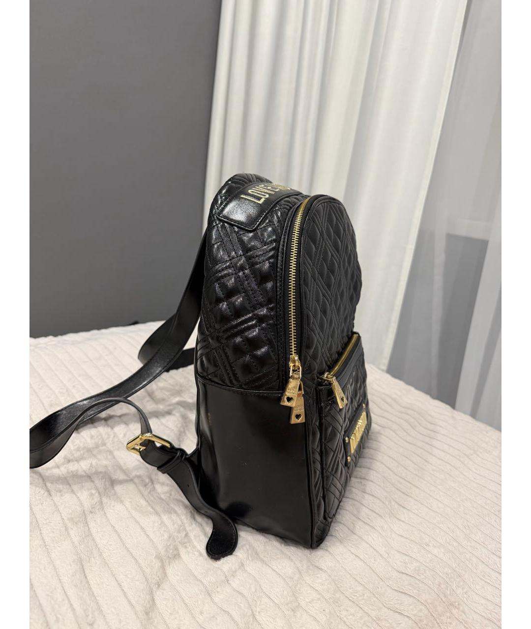 LOVE MOSCHINO Черный рюкзак из искусственной кожи, фото 6