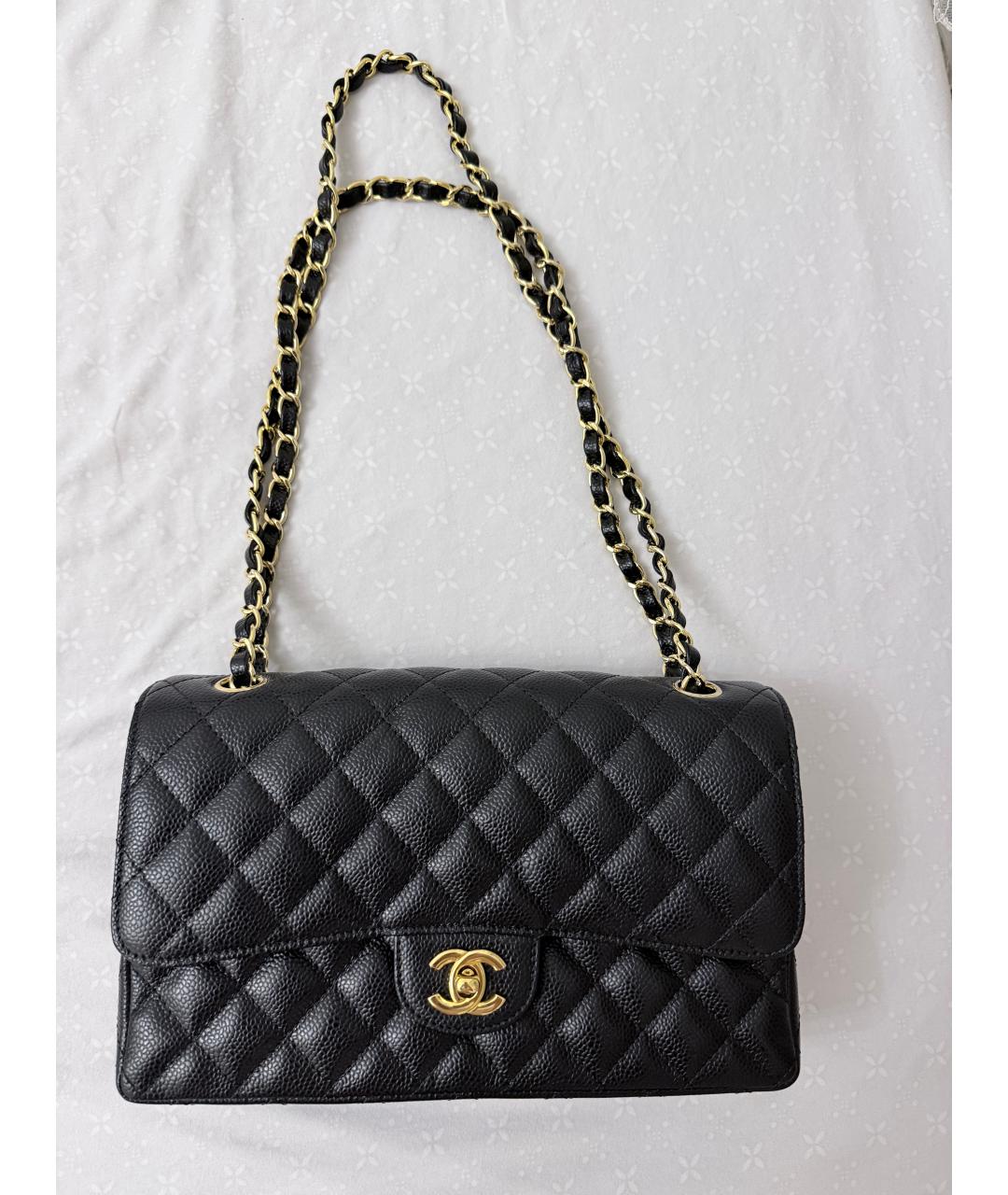 CHANEL Черная кожаная сумка через плечо, фото 3