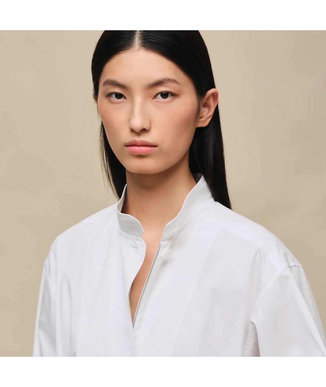 HERMES Белое хлопковое платье, фото 6