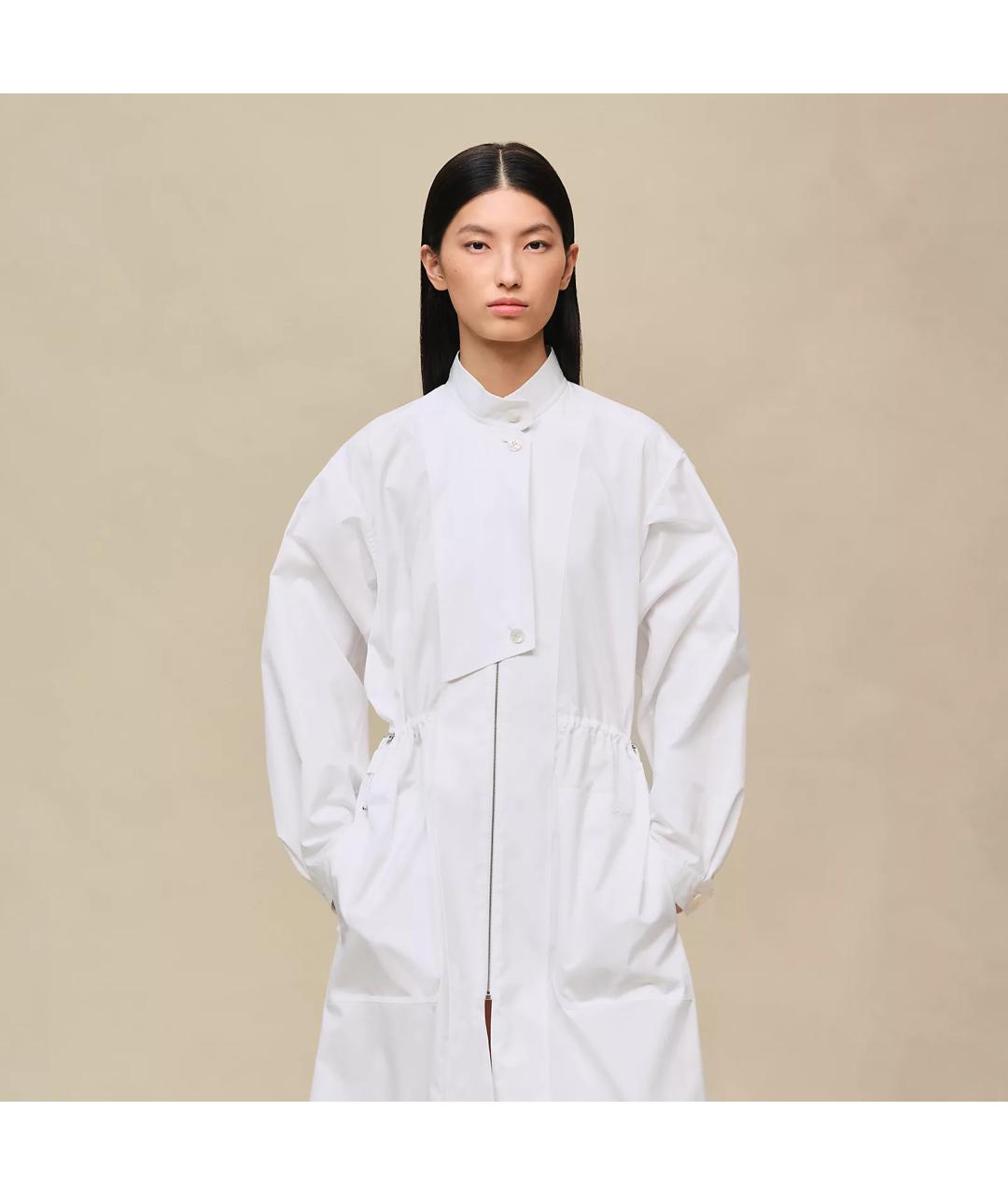 HERMES Белое хлопковое платье, фото 4