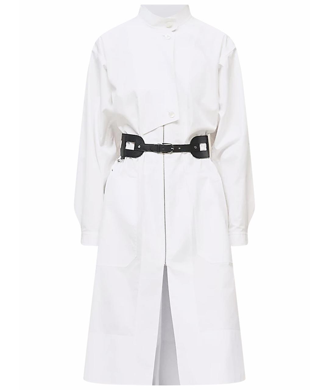 HERMES Белое хлопковое платье, фото 1