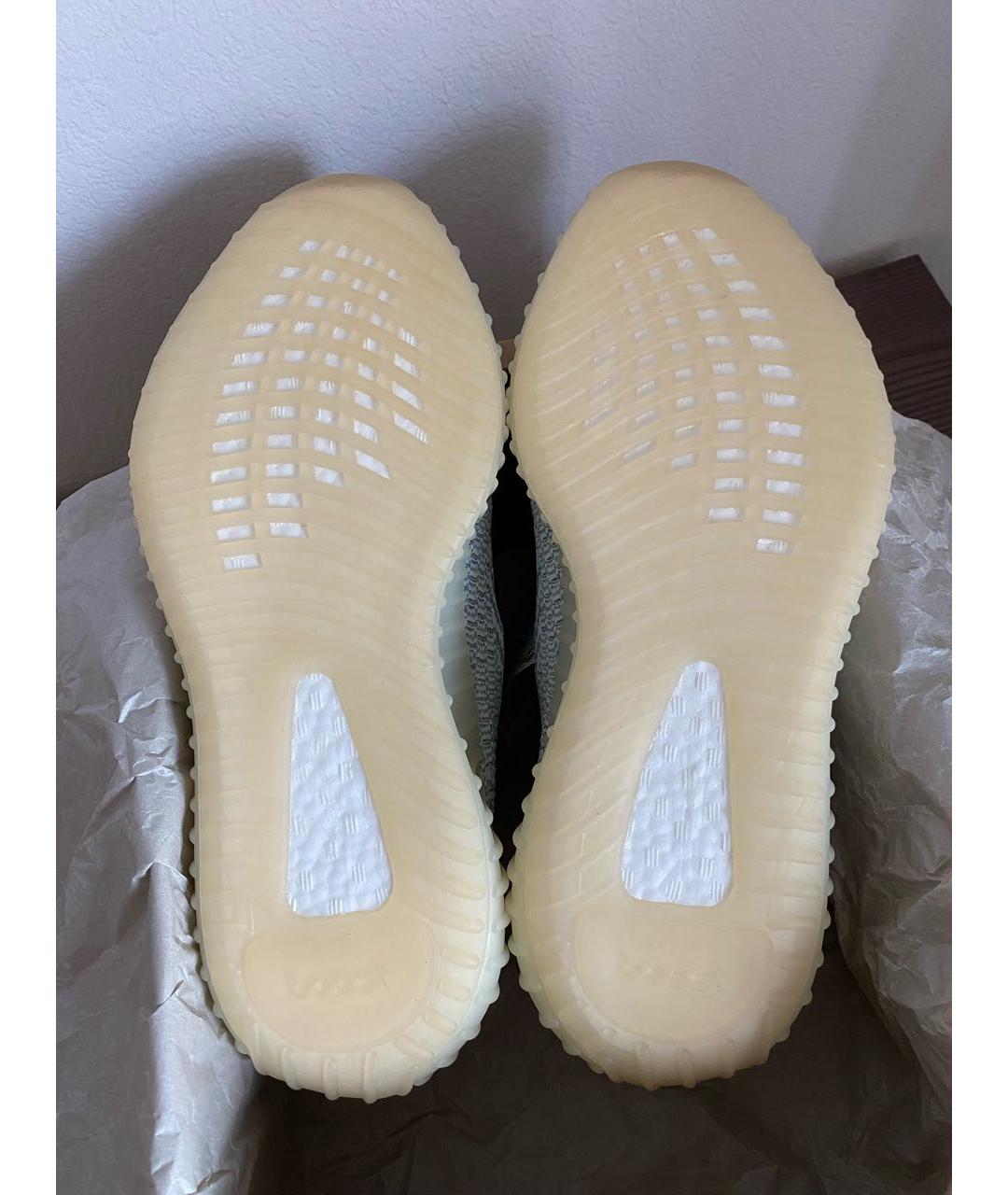 ADIDAS YEEZY Голубые текстильные низкие кроссовки / кеды, фото 7