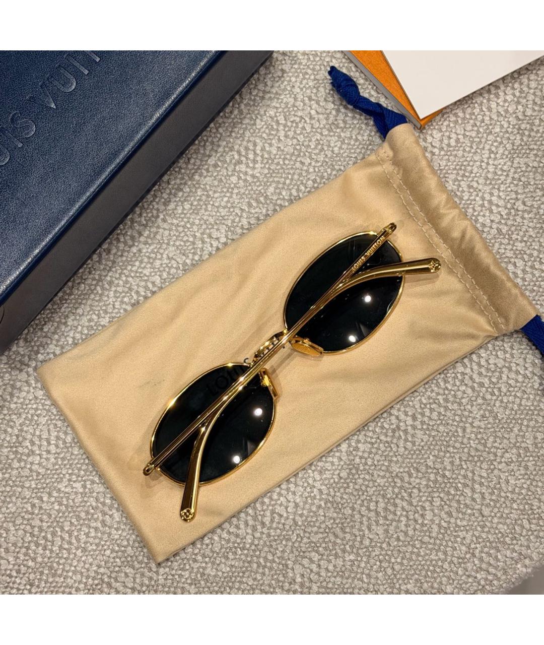 LOUIS VUITTON Синие металлические солнцезащитные очки, фото 6