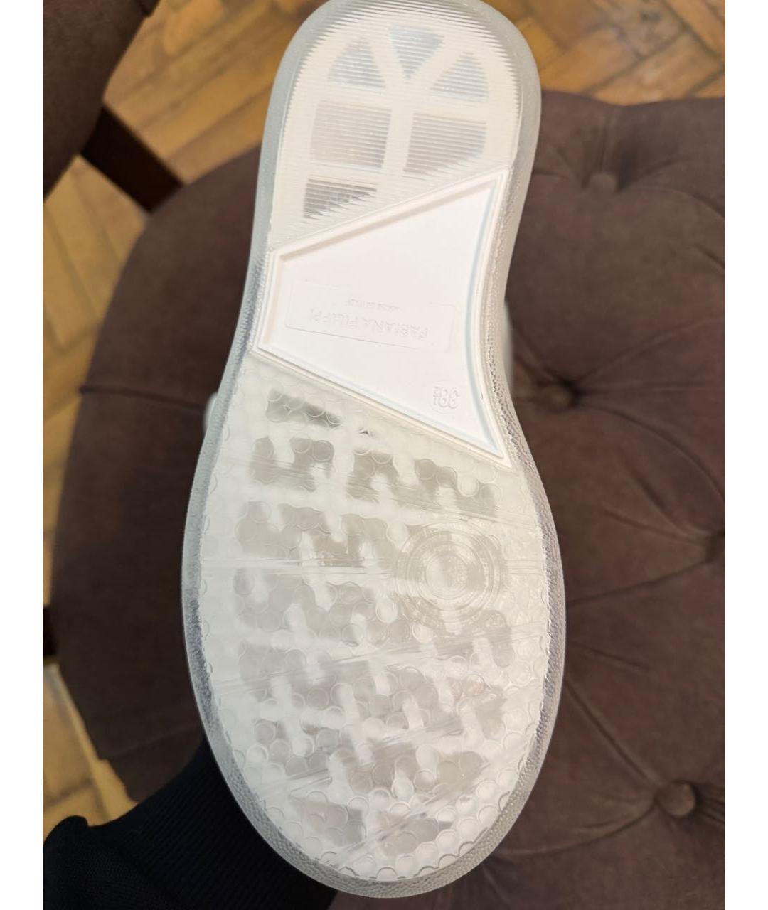 FABIANA FILIPPI Белые кожаные кроссовки, фото 3