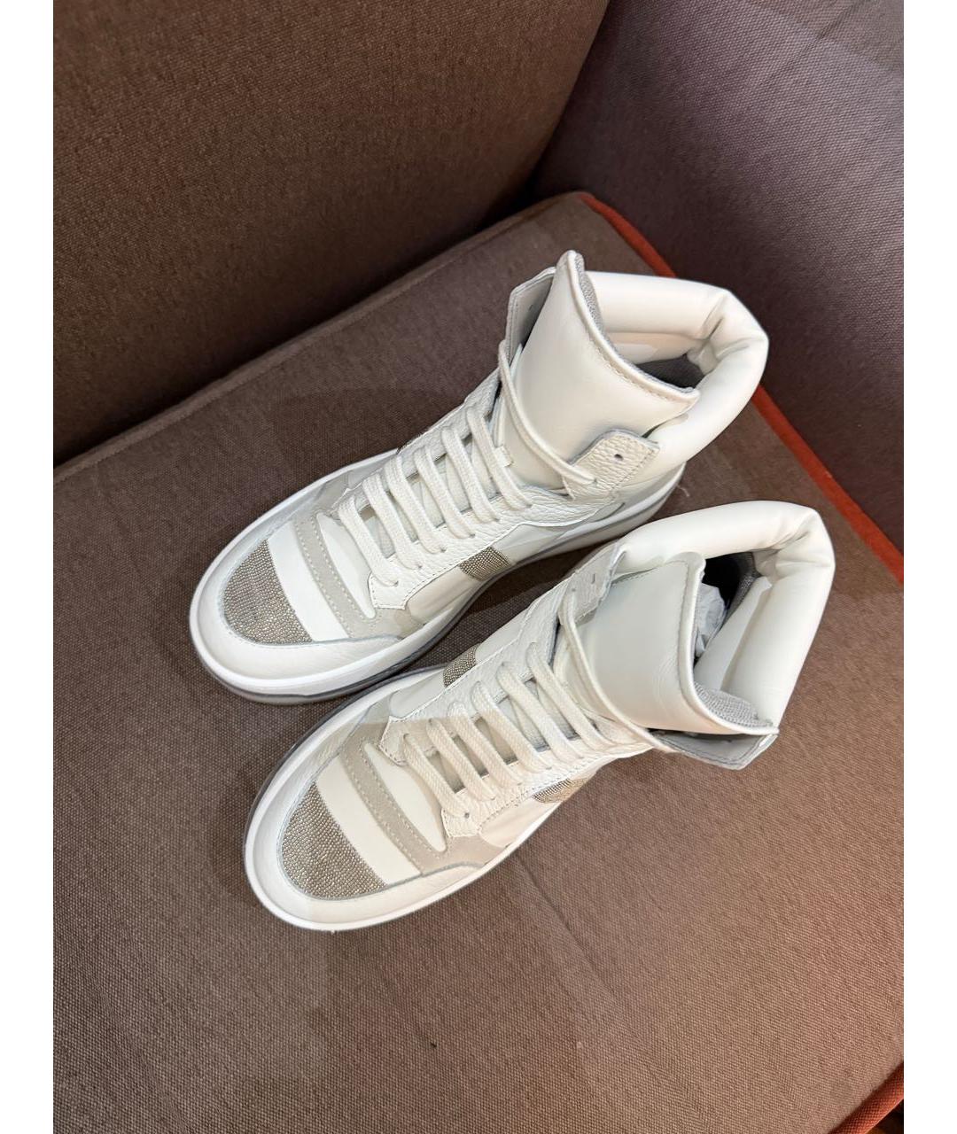 FABIANA FILIPPI Белые кожаные кроссовки, фото 5