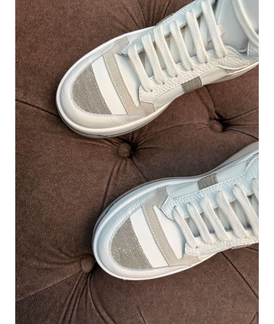 FABIANA FILIPPI Белые кожаные кроссовки, фото 4