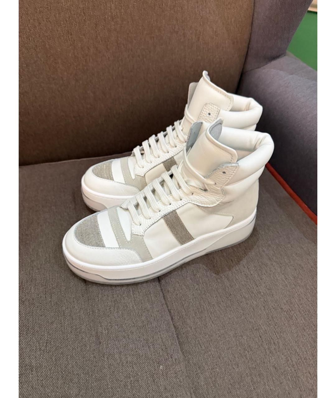 FABIANA FILIPPI Белые кожаные кроссовки, фото 6