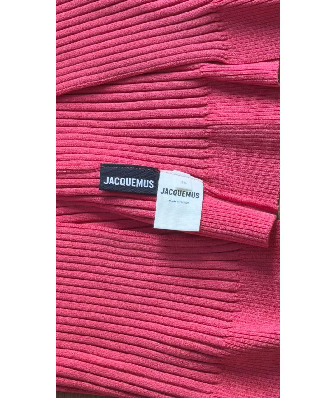 JACQUEMUS Розовый вискозный кардиган, фото 3