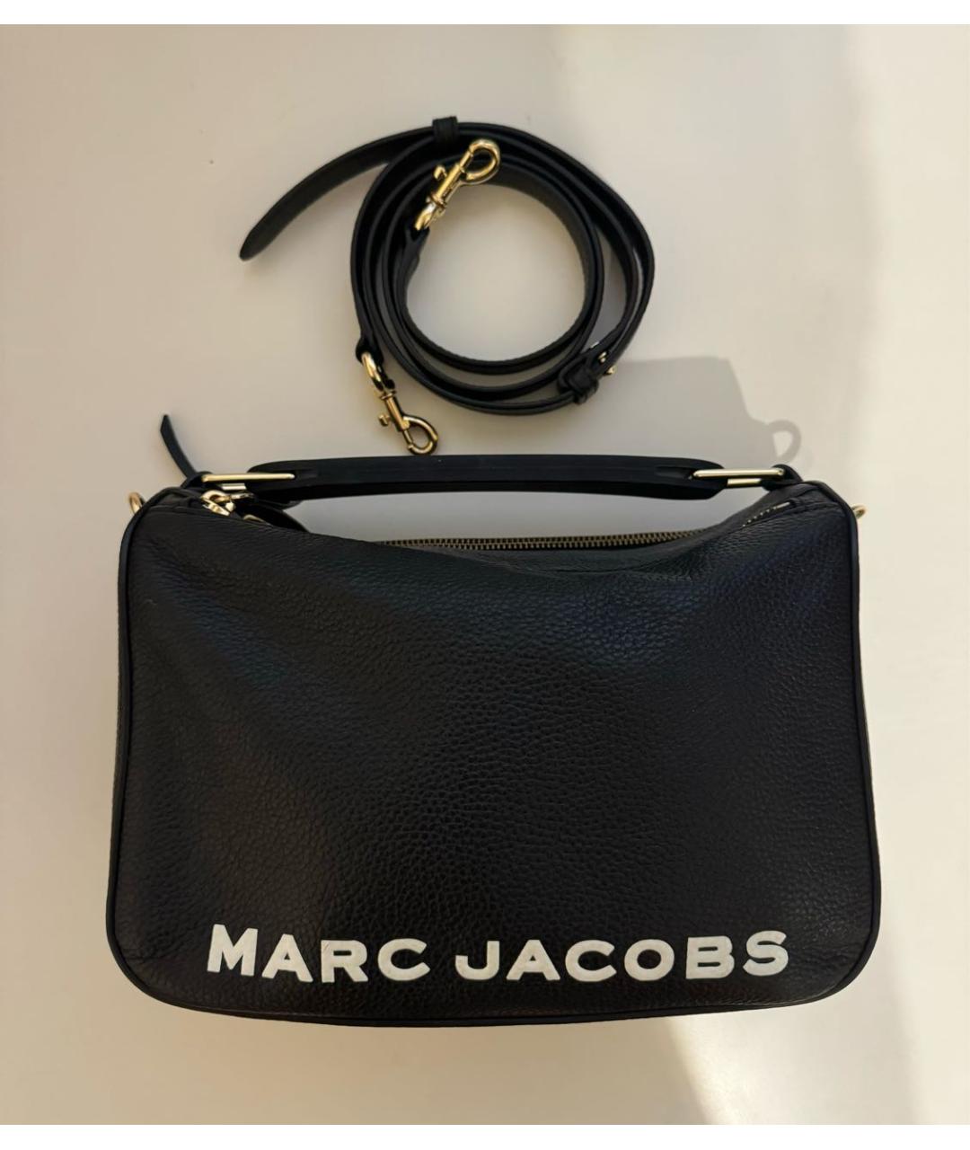 MARC JACOBS Черная кожаная сумка через плечо, фото 2
