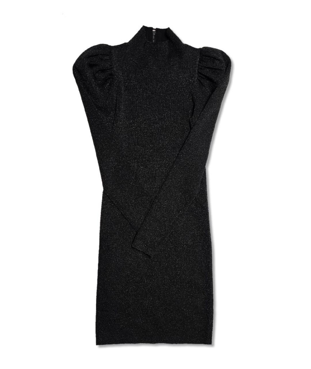 ALICE+OLIVIA Черное шерстяное коктейльное платье, фото 5