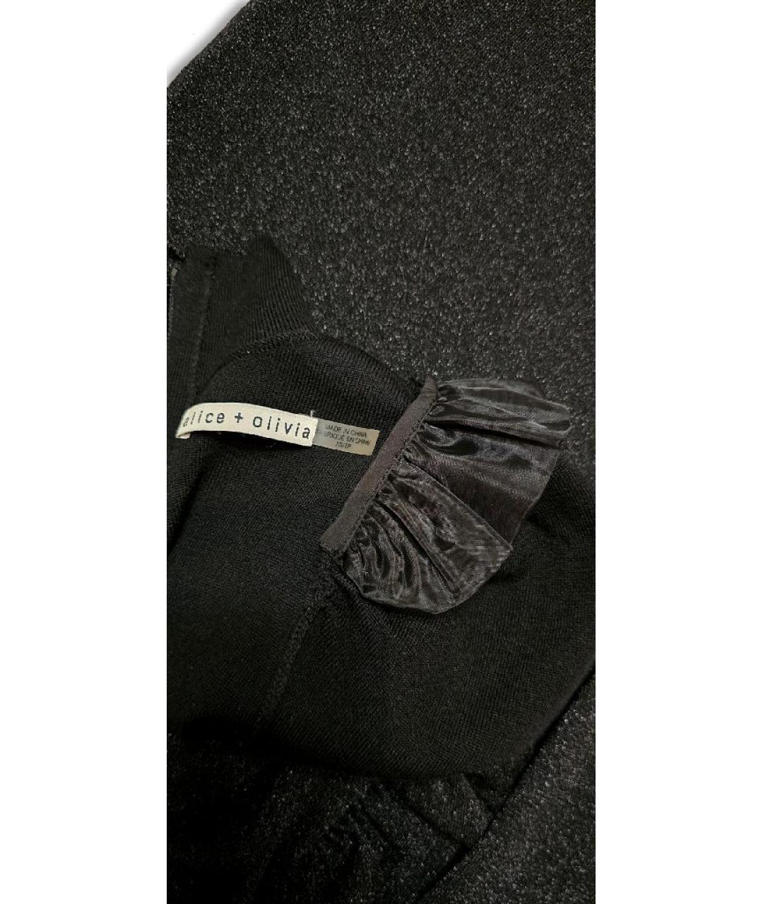 ALICE+OLIVIA Черное шерстяное коктейльное платье, фото 7