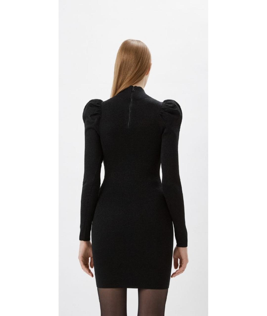 ALICE+OLIVIA Черное шерстяное коктейльное платье, фото 4