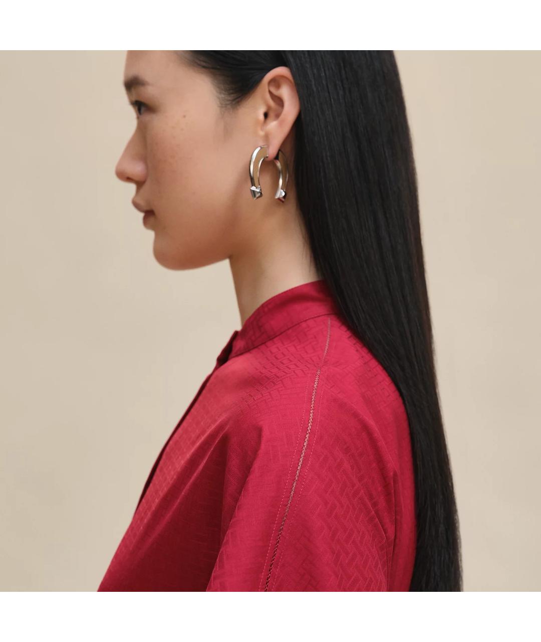 HERMES Красное хлопковое повседневное платье, фото 5