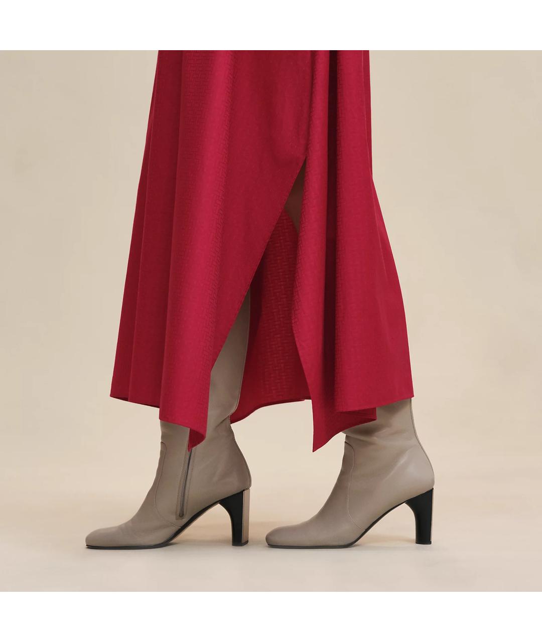 HERMES Красное хлопковое повседневное платье, фото 3