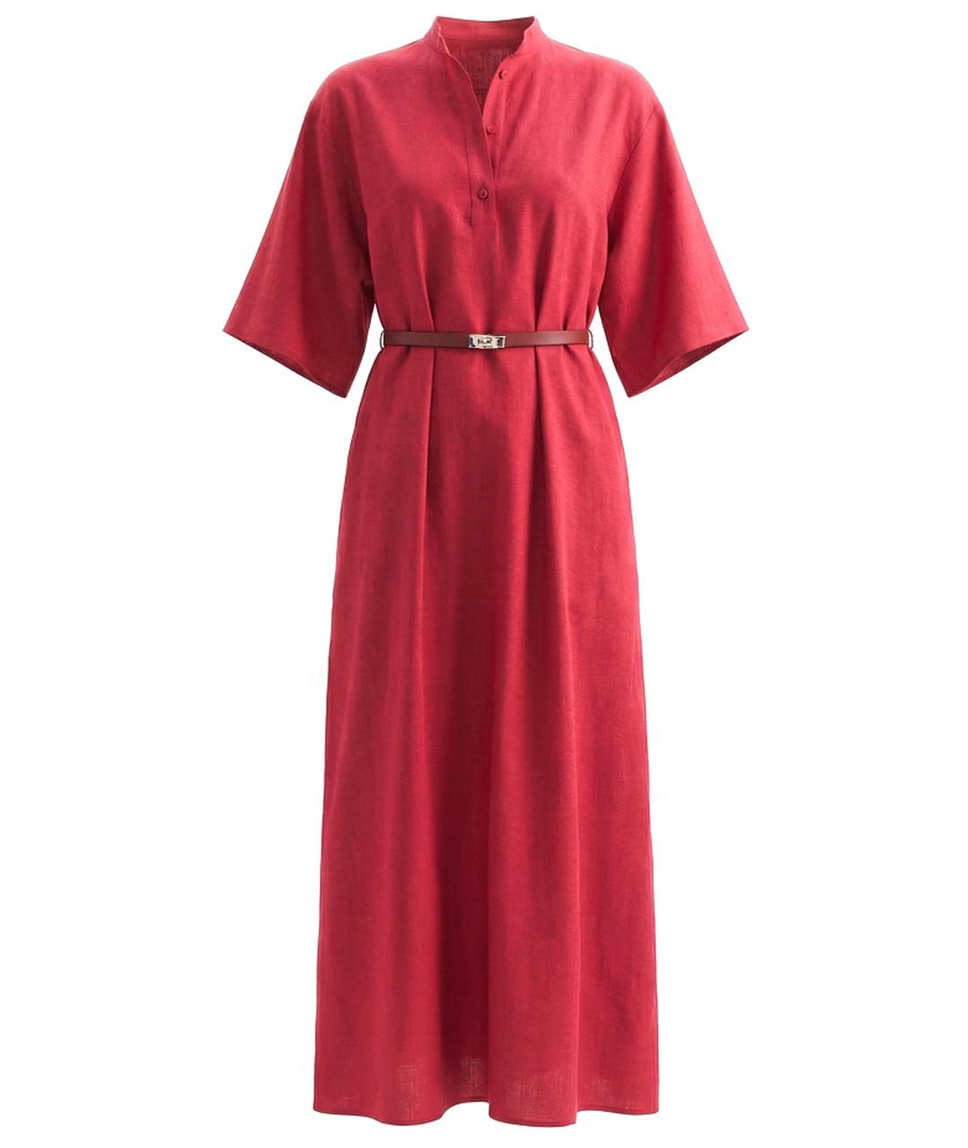 HERMES Красное хлопковое повседневное платье, фото 1