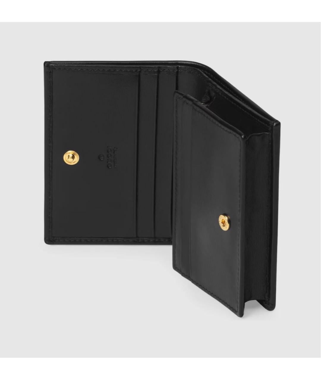 GUCCI Черный кожаный кошелек, фото 6