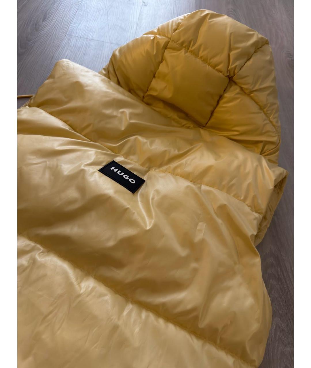 HUGO Желтый полиэстеровый жилет, фото 3