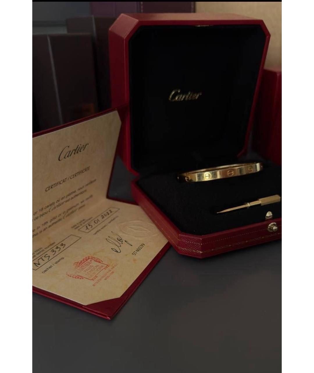 CARTIER Золотой браслет из желтого золота, фото 6