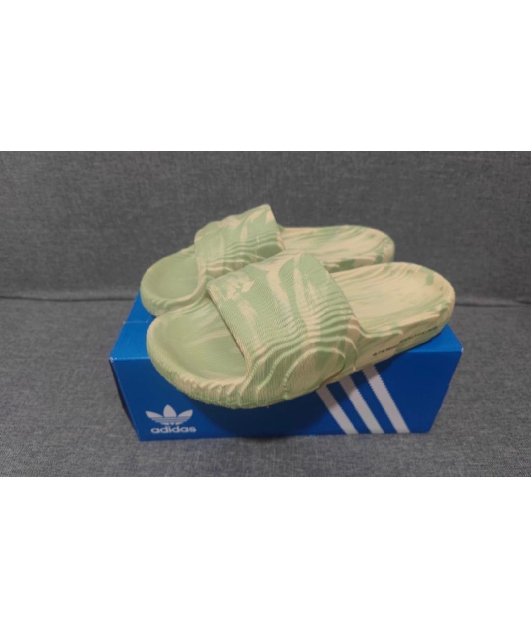 ADIDAS Зеленые резиновые шлепанцы, фото 2