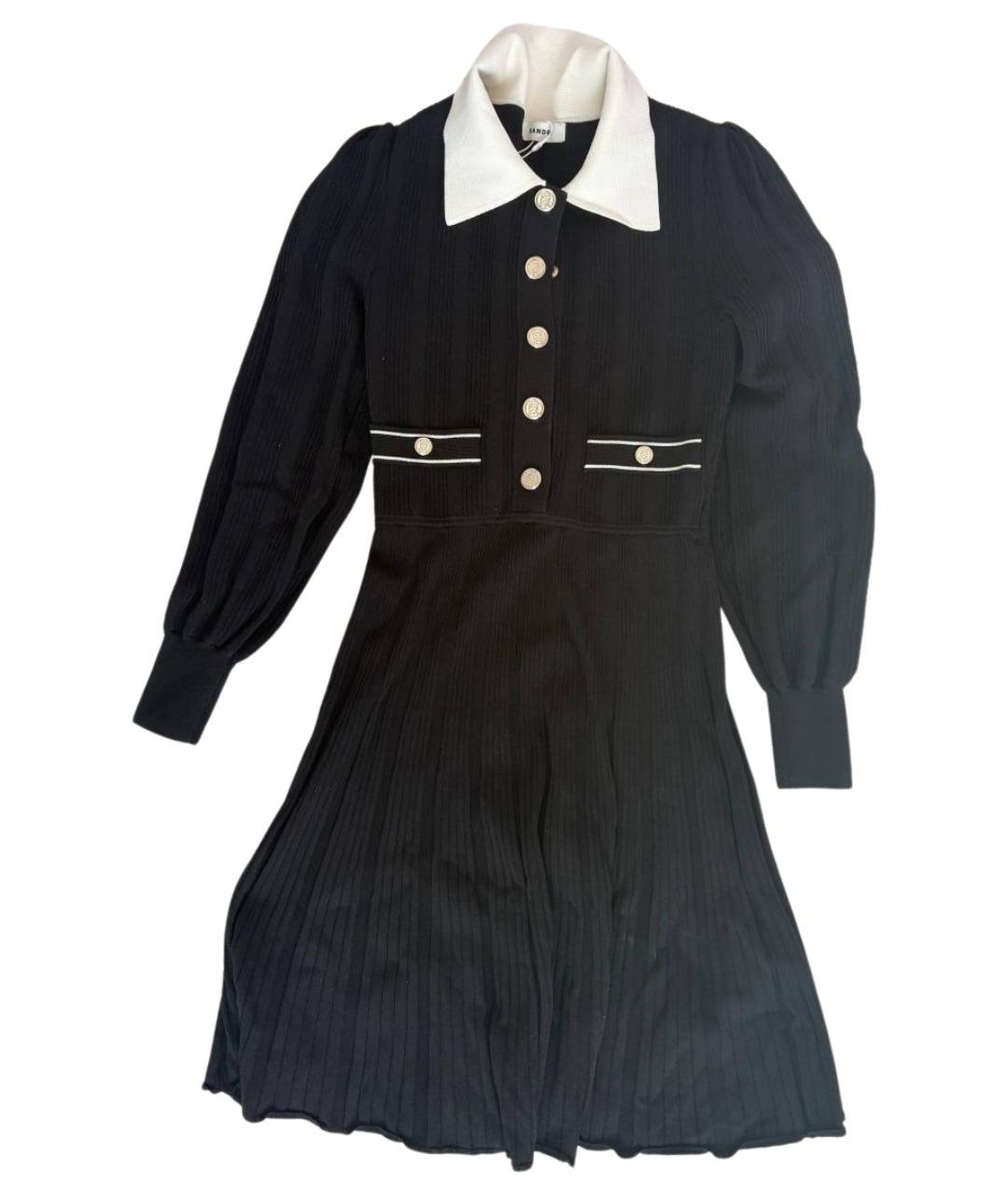 SANDRO Черное коктейльное платье, фото 1