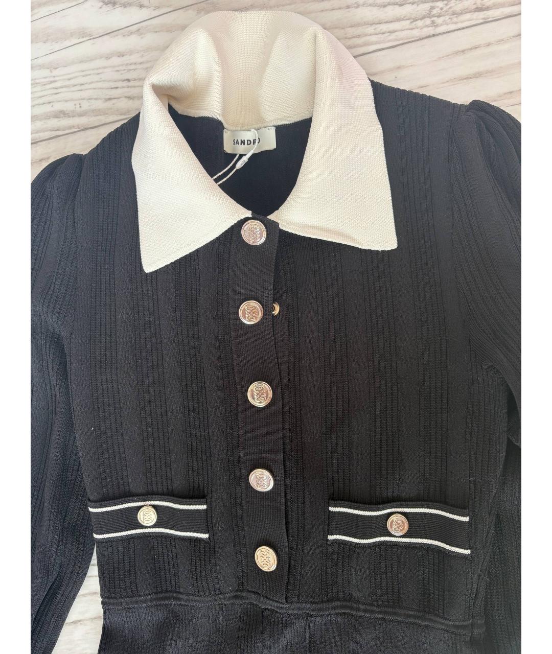 SANDRO Черное коктейльное платье, фото 3