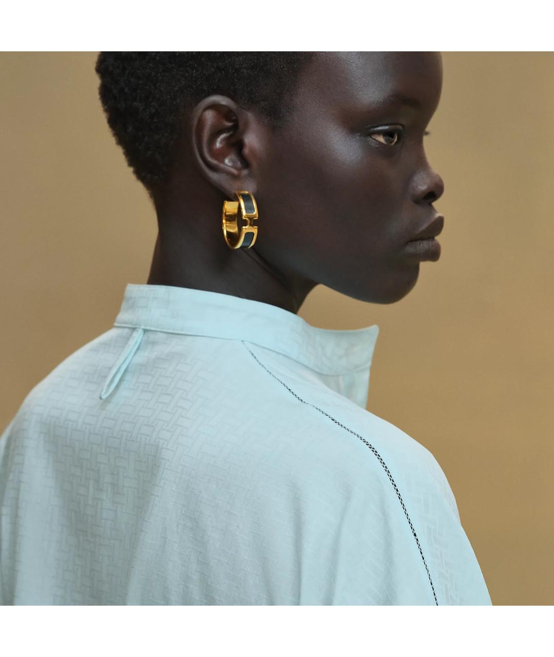 HERMES Голубое хлопковое повседневное платье, фото 6