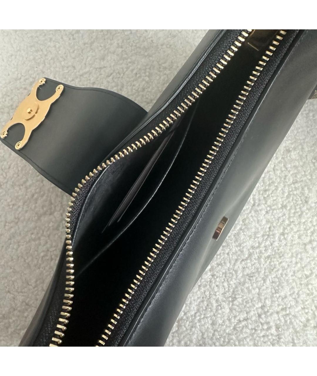 CELINE Черная кожаная сумка через плечо, фото 4