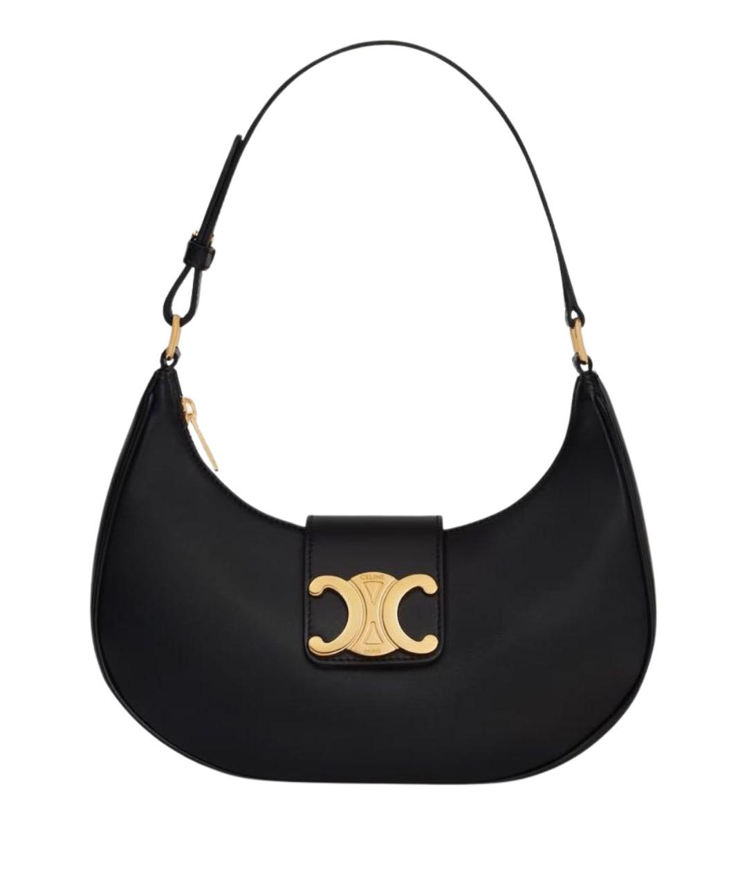 CELINE Черная кожаная сумка через плечо, фото 1