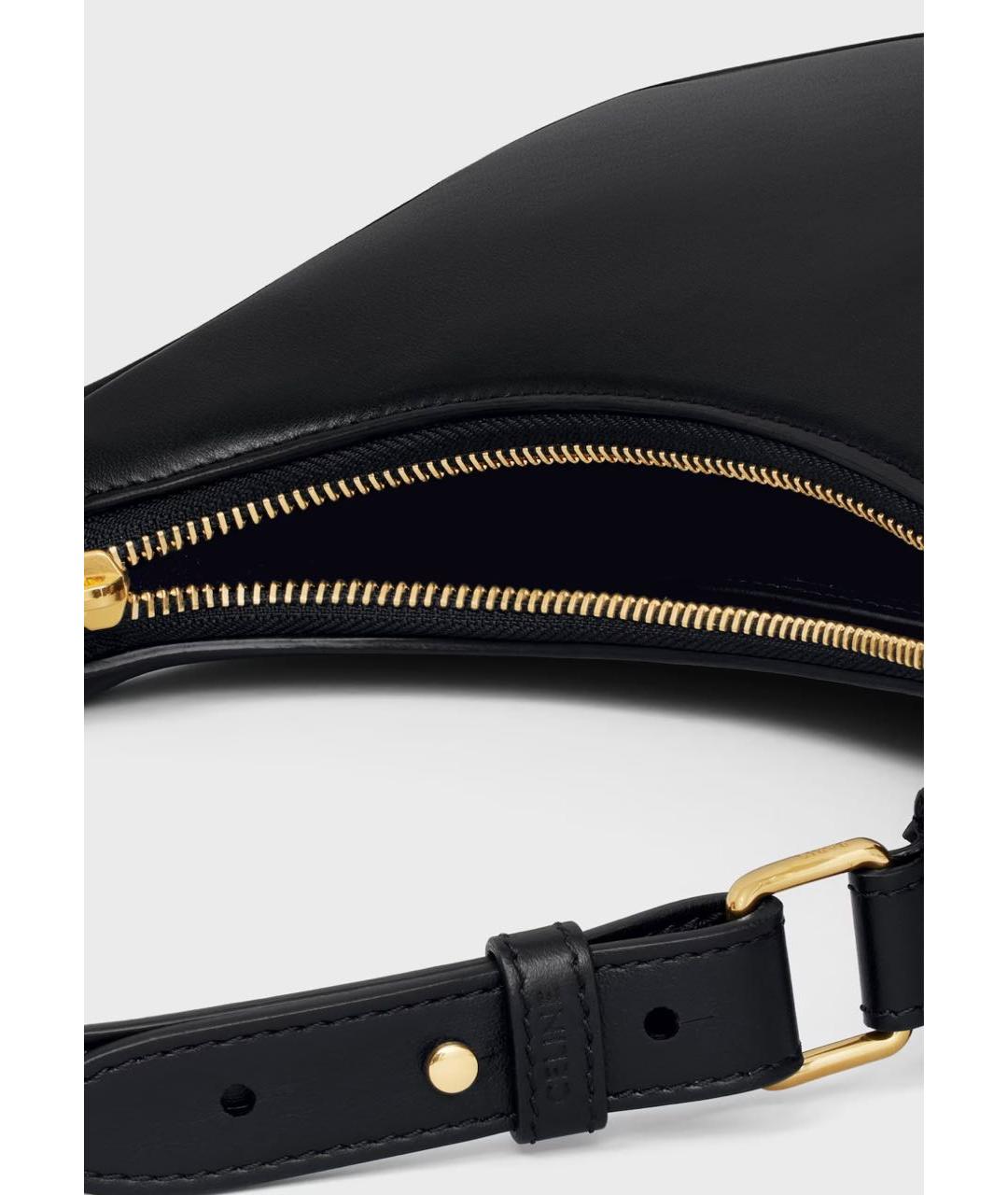 CELINE Черная кожаная сумка через плечо, фото 5