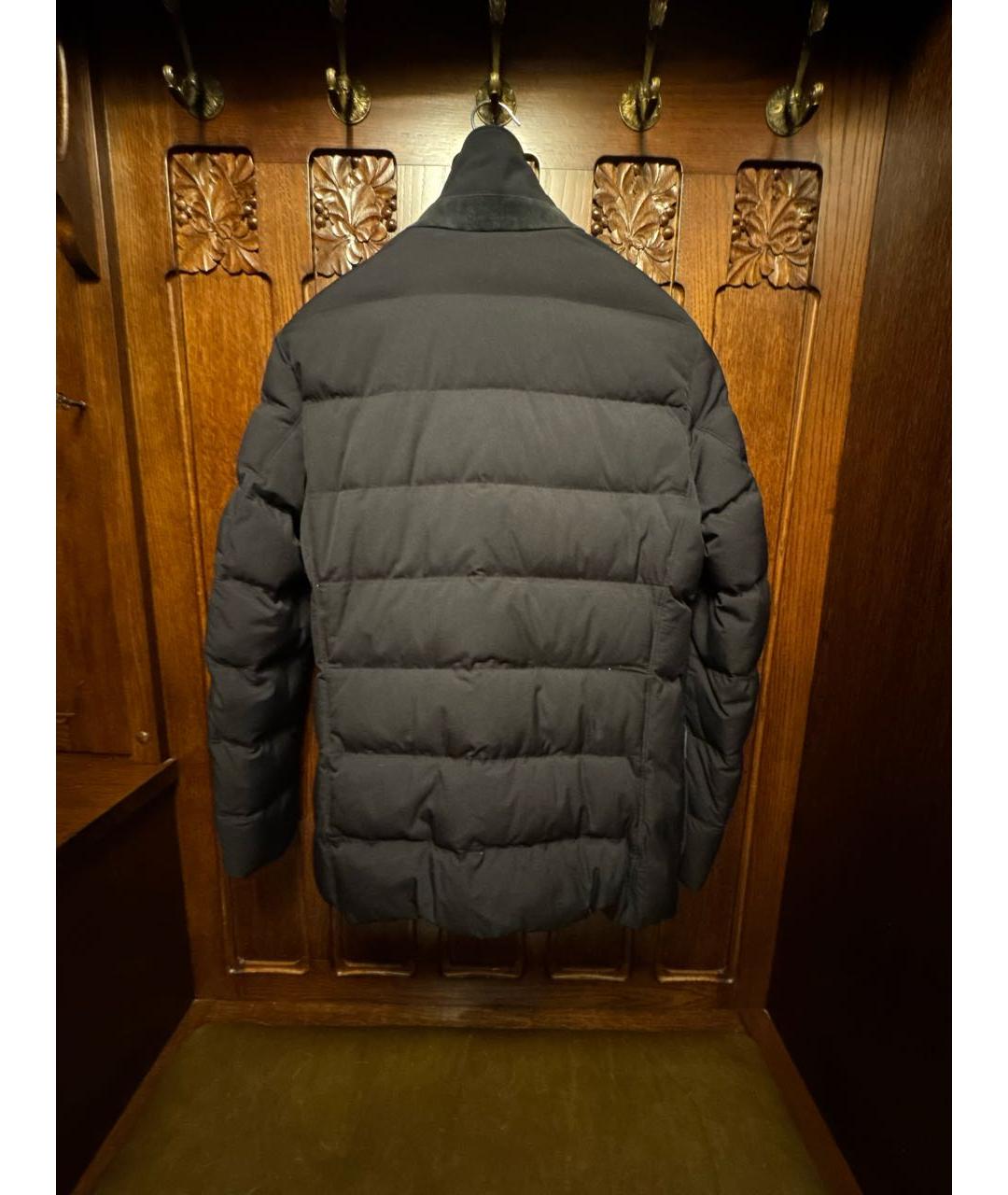 LORO PIANA Темно-синий полиамидовый пуховик, фото 2