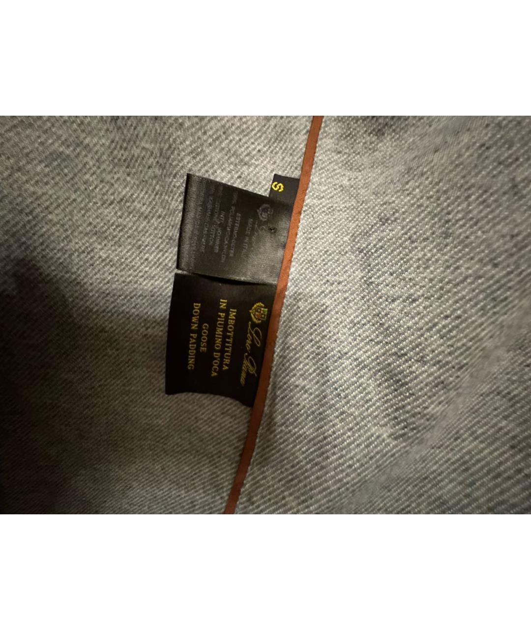 LORO PIANA Темно-синий полиамидовый пуховик, фото 7