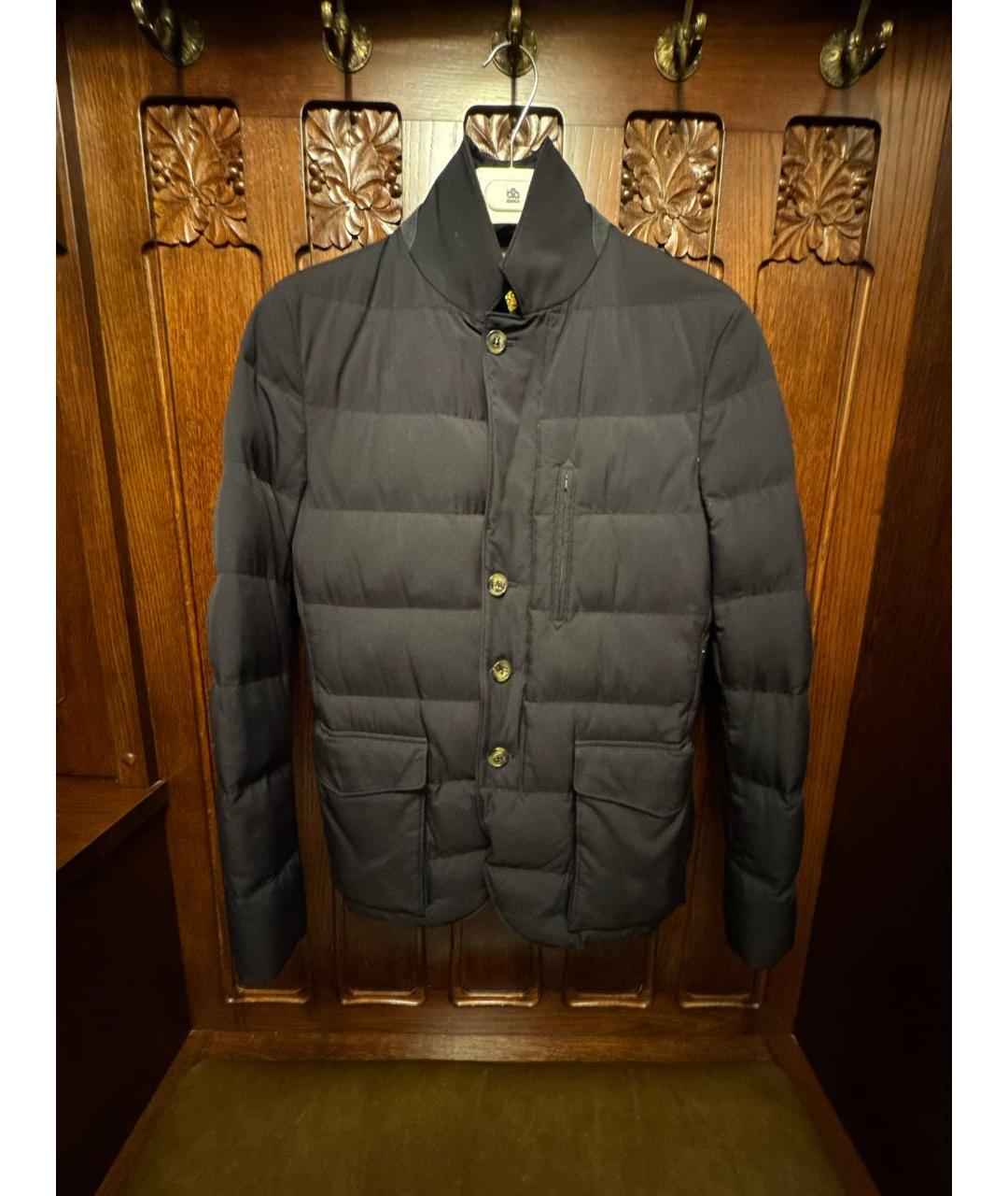 LORO PIANA Темно-синий полиамидовый пуховик, фото 9