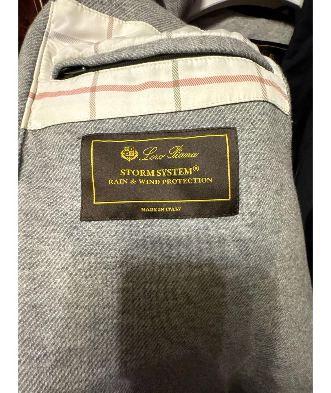 LORO PIANA Темно-синий полиамидовый пуховик, фото 8