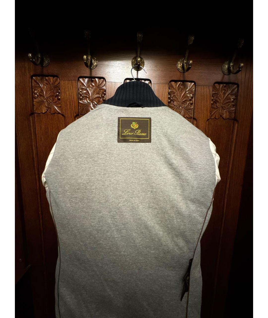 LORO PIANA Темно-синий полиамидовый пуховик, фото 3